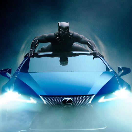 Lexus bewirbt den neuen LS 500 F Sport mithilfe der Marvel-Figur Black Panther. Lexus bewirbt den neuen LS 500 F Sport mithilfe der Marvel-Figur Black Panther.