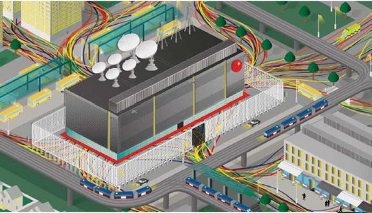 Nicht nur virtuell verfügt ein heutiges Rechenzentrum über zahlreiche Verbindungen, in erster Linie Datenleitungen aber auch Strom. Nicht nur virtuell verfügt ein heutiges Rechenzentrum über zahlreiche Verbindungen, in erster Linie Datenleitungen aber auch Strom.