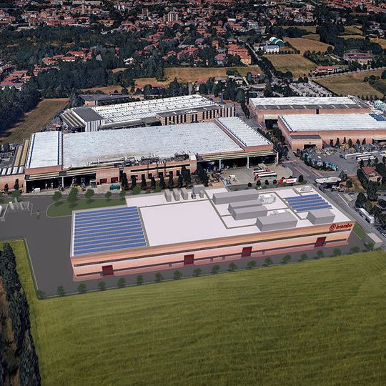 Das neue „Karbonwerk“ in Curno fertigt künftig Karbon-Bremsbeläge und -scheiben für den Einsatz in Rennsportdisziplinen wie der Formel 1 und der MotoGP. Das neue „Karbonwerk“ in Curno fertigt künftig Karbon-Bremsbeläge und -scheiben für den Einsatz in Rennsportdisziplinen wie der Formel 1 und der MotoGP.
