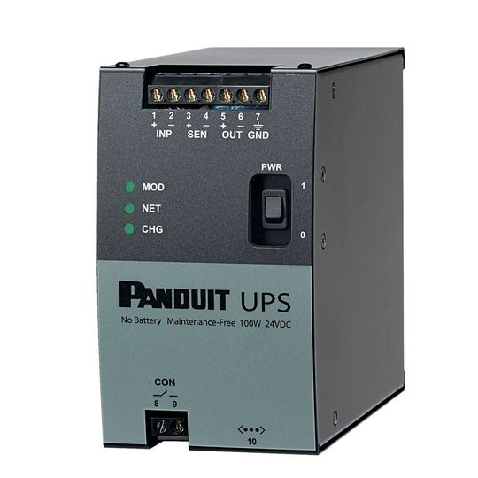 Bei der neuen und industriegeeigneten Unterbrechungsfreien Stromversorgung (USV) setzt Panduit nicht auf Batterien, sondern auf die Superkondensatortechnik. Bei der neuen und industriegeeigneten Unterbrechungsfreien Stromversorgung (USV) setzt Panduit nicht auf Batterien, sondern auf die Superkondensatortechnik.