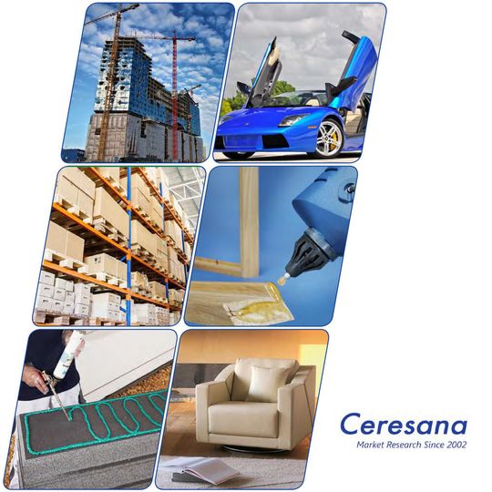 A current study by Ceresana analyzes the global market for adhesives and sealants based on polyurethane. A current study by Ceresana analyzes the global market for adhesives and sealants based on polyurethane.