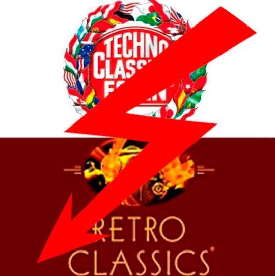 Kämpfen um die Vormachtstellung als weltgrößte Oldtimermesse: Techno Classica und Retro Classics. Kämpfen um die Vormachtstellung als weltgrößte Oldtimermesse: Techno Classica und Retro Classics.