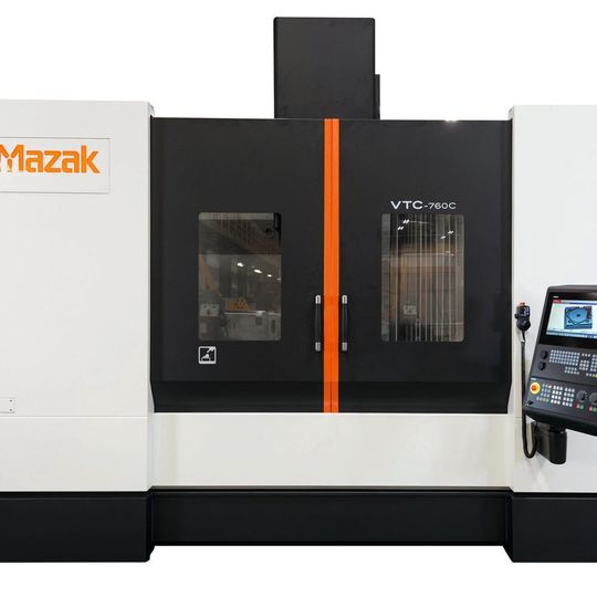 Mazak's VTC-760C vertical travelling column machining centre features a Siemens 828D control. Mazak's VTC-760C vertical travelling column machining centre features a Siemens 828D control.
