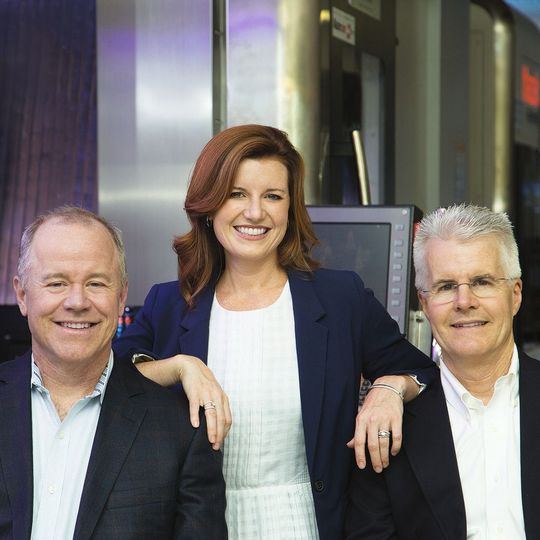 L to R: Brian Summers, Meghan West and Mark Summers. West: “Mastercam users help drive our innovation.” L to R: Brian Summers, Meghan West and Mark Summers. West: “Mastercam users help drive our innovation.”