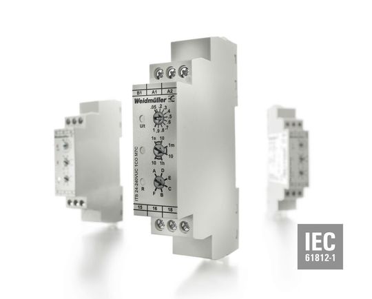 Das kompakte, multifunktionale Zeitrelais mit Multispannungseingang. Die IEC 61812-1 garantiert eine länderunabhängige Einsatzfähigkeit. Das kompakte, multifunktionale Zeitrelais mit Multispannungseingang. Die IEC 61812-1 garantiert eine länderunabhängige Einsatzfähigkeit.