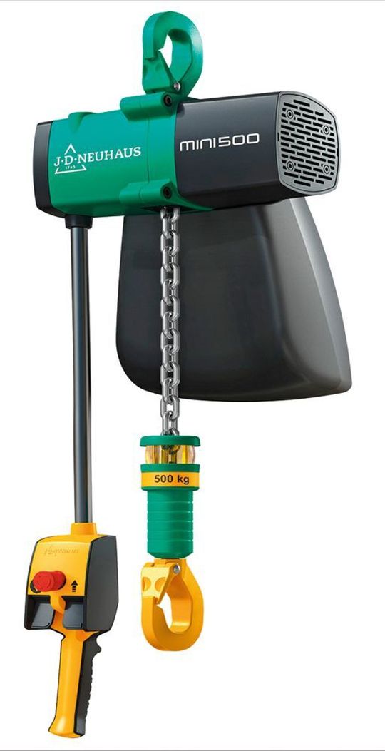 Im Vergleich zum Vorgängermodell konnte JDN die Maximalgeschwindigkeit seiner Druckluft-Hebezeugeserie „mini“ unter Volllast bei ausgewählten Tragfähigkeiten um 20 % steigern. Im Vergleich zum Vorgängermodell konnte JDN die Maximalgeschwindigkeit seiner Druckluft-Hebezeugeserie „mini“ unter Volllast bei ausgewählten Tragfähigkeiten um 20 % steigern.