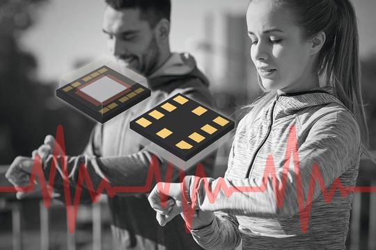 Der Sensor-IC BH1792GLC misst mit 1024 Hz Blutdruck, Stress und vaskuläres Alter. Dank seiner kompakten Maße lässt er sich in Smart-Bänder oder Smart-Uhren integrieren. Der Sensor-IC BH1792GLC misst mit 1024 Hz Blutdruck, Stress und vaskuläres Alter. Dank seiner kompakten Maße lässt er sich in Smart-Bänder oder Smart-Uhren integrieren.