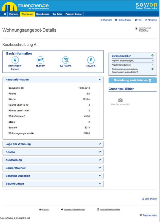 Die Online-Wohnungsplattform der Stadt München