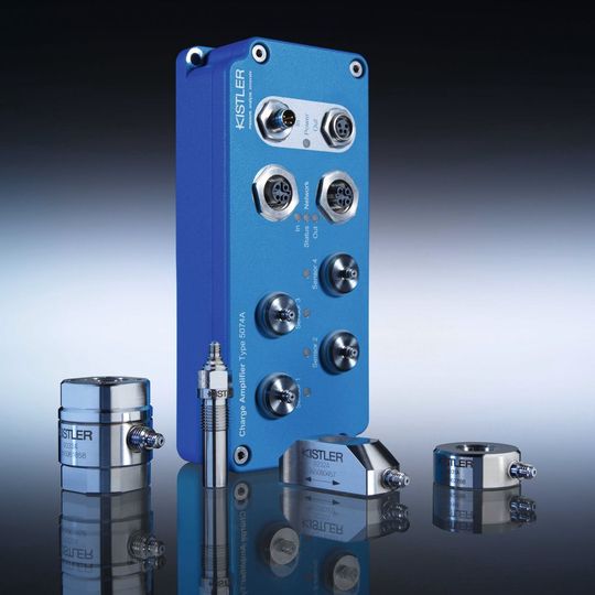 The digital industrial charge amplifier (Type 5074A), Kistler says, is the only amplifier for quasi-static measurement processes with piezoelectric sensors on real time-capable industrial Ethernet. The digital industrial charge amplifier (Type 5074A), Kistler says, is the only amplifier for quasi-static measurement processes with piezoelectric sensors on real time-capable industrial Ethernet.