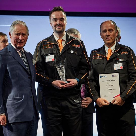 L-R: HRH The Prince of Wales, Chris Morris and Dave Barnett. L-R: HRH The Prince of Wales, Chris Morris and Dave Barnett.