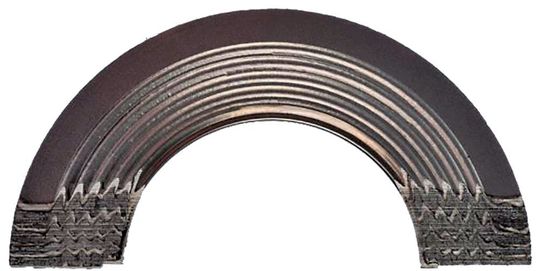 Die wellenförmige Querschnittsgeometrie der Dichtung von A. W. Schultze verbessert das Setzverhalten.