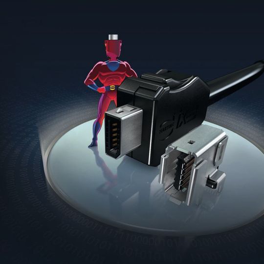 Kleiner Stecker, große Bandbreite: Hartings Miniatur-Ethernet-Stecker ist rund 70 Prozent kleiner als eine RJ45-Schnittstelle. Kleiner Stecker, große Bandbreite: Hartings Miniatur-Ethernet-Stecker ist rund 70 Prozent kleiner als eine RJ45-Schnittstelle.