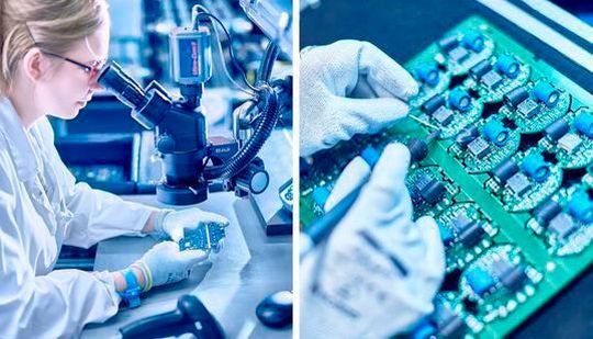 Neben der Fertigung übernimmt LACROIX auch Entwicklung und Design sowie die Integration von elektronischen Baugruppen Neben der Fertigung übernimmt LACROIX auch Entwicklung und Design sowie die Integration von elektronischen Baugruppen