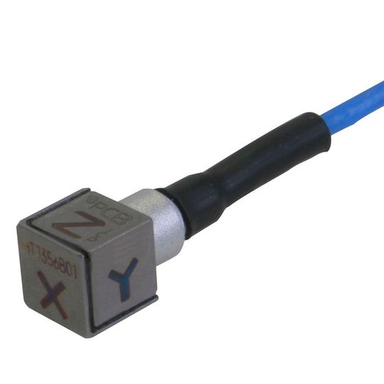Der triaxiale Beschleunigungssensor Modell HTJ356B01 von PCB Piezotronics kann bei Temperaturen von bis zu 180 °C eingesetzt werden. Der triaxiale Beschleunigungssensor Modell HTJ356B01 von PCB Piezotronics kann bei Temperaturen von bis zu 180 °C eingesetzt werden.