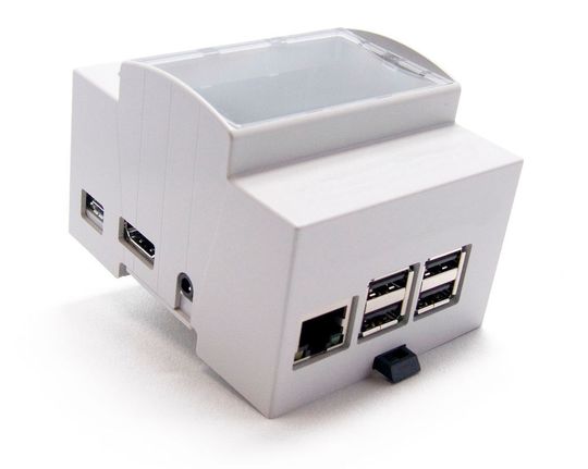 Raspberry Pi 3B+ im DIN-Rail-Gehäuse von ELMERO: geeignet für den professionellen Einsatz. Raspberry Pi 3B+ im DIN-Rail-Gehäuse von ELMERO: geeignet für den professionellen Einsatz.