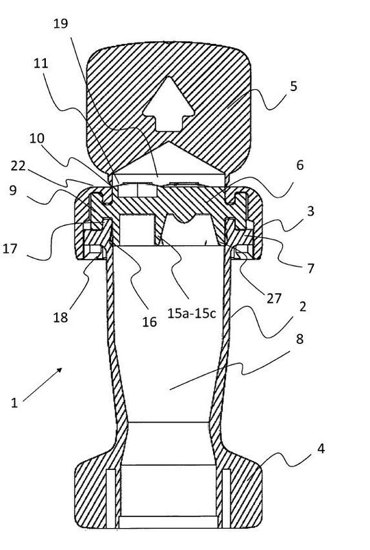 Konnektor für ein eine Flüssigkeit enthaltendes medizinisches Packmittel. Konnektor für ein eine Flüssigkeit enthaltendes medizinisches Packmittel.
