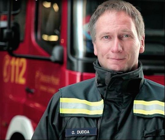 Olaf Dudda sorgt mit seinen Kollegen für Brandschutz auf dem Messegelände. Olaf Dudda sorgt mit seinen Kollegen für Brandschutz auf dem Messegelände.