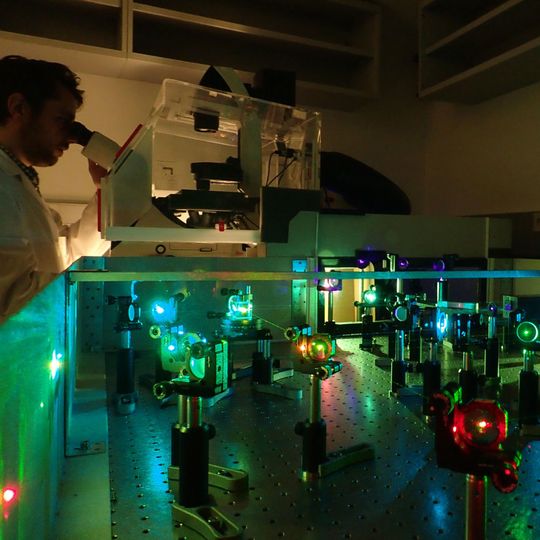Einzelmolekülmikroskop im Labor der MUW Einzelmolekülmikroskop im Labor der MUW