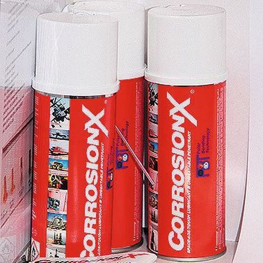 Mit Corrosion-X bietet Scandex einen lösemittelfreien Korrosionsschutz von hoher Dauer. Mit Corrosion-X bietet Scandex einen lösemittelfreien Korrosionsschutz von hoher Dauer.