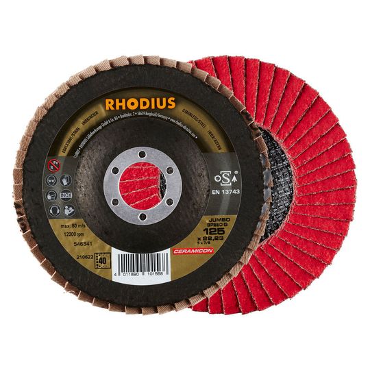 Mit der Keramikkorn-Lamellenschleifscheibe „Jumbo Speed Extended“ entwickelte Rhodius sein bewährtes Produkt weiter. Mit der Keramikkorn-Lamellenschleifscheibe „Jumbo Speed Extended“ entwickelte Rhodius sein bewährtes Produkt weiter.