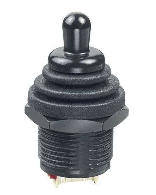 Die Daumen-Joysticks der Serie NV von Apem sind auch mit Bedienhebel und Litzenanschluss lieferbar. Die Daumen-Joysticks der Serie NV von Apem sind auch mit Bedienhebel und Litzenanschluss lieferbar.