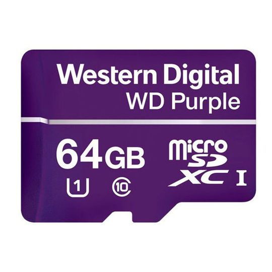 Die Purple microSD-Karte bietet bis zu 64 GByte Speicherkapazität und hält auch Temperaturen von -25 °C bis 85 °C stand. Die Purple microSD-Karte bietet bis zu 64 GByte Speicherkapazität und hält auch Temperaturen von -25 °C bis 85 °C stand.