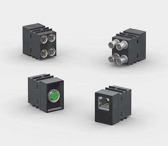 Das neue CombiTac 10Gbit-Modul (CAT6A) ist wahlweise mit RJ45- oder mit M12-Anschluss verfügbar.