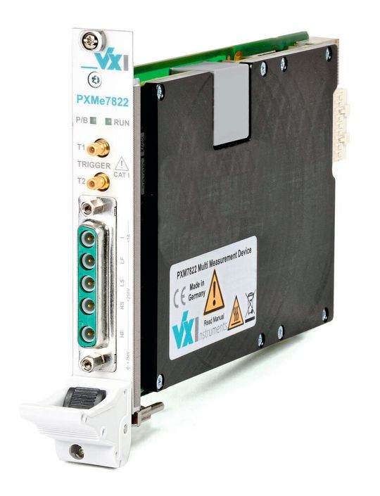 Das PXM(e)7822 ist sowohl ein digitales Multimeter (DMM) mit einer Auflösung von 24 Bit als auch ein Digitizer mit 20 MS/s. Das PXM(e)7822 ist sowohl ein digitales Multimeter (DMM) mit einer Auflösung von 24 Bit als auch ein Digitizer mit 20 MS/s.