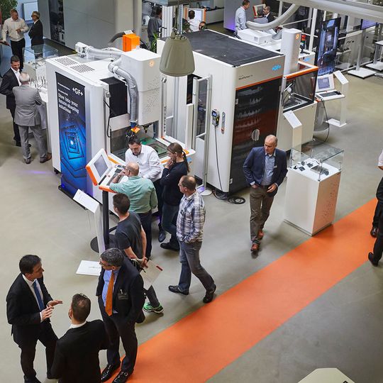 Over 600 guests from across Europe attended the GF Solutions Days Europe 2018 at the company's Center of Competence in Schorndorf, Germany. Over 600 guests from across Europe attended the GF Solutions Days Europe 2018 at the company's Center of Competence in Schorndorf, Germany.