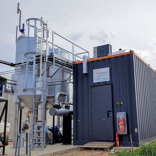 Die Biogasaufbereitungs-Anlage im elsässischen Scherwiller soll bis zu 385 Normkubikmeter Biogas liefern. Die Biogasaufbereitungs-Anlage im elsässischen Scherwiller soll bis zu 385 Normkubikmeter Biogas liefern.