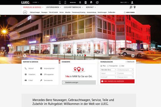 Auch online ist Lueg mit seinen Standorten überall präsent. Auch online ist Lueg mit seinen Standorten überall präsent.