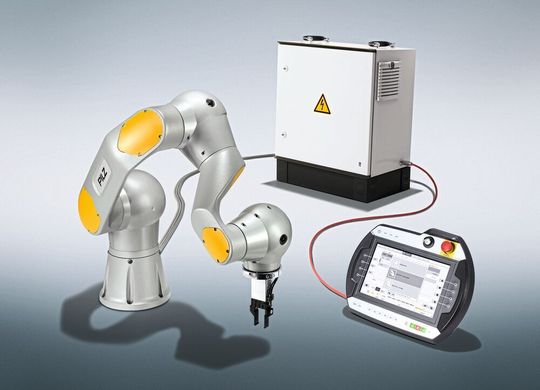 Mit den Pilz Service Robotik Modulen – Manipulator Modul, Steuerungsmodul und Bedien Modul sowie ROS Module – erweitert Pilz sein Portfolio um Module für Service-Robotik im industriellen Umfeld. Mit den Pilz Service Robotik Modulen – Manipulator Modul, Steuerungsmodul und Bedien Modul sowie ROS Module – erweitert Pilz sein Portfolio um Module für Service-Robotik im industriellen Umfeld.
