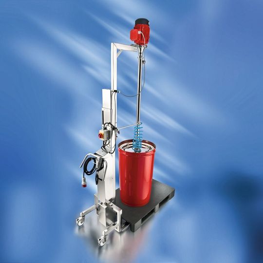 Das Fassentleerungssystem Viscoflux mobile S wurde für den Einsatz in der Pharma-, Food- und Kosmetikindustrie entwickelt. Das Fassentleerungssystem Viscoflux mobile S wurde für den Einsatz in der Pharma-, Food- und Kosmetikindustrie entwickelt.