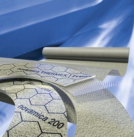 Streckmetalleinlage und XP-Technologie gewährleisten eine optimierte Flächenpressung, minimalen Masseverlust und hohe Dichtheit bei Hochtemperaturanwendungen. Streckmetalleinlage und XP-Technologie gewährleisten eine optimierte Flächenpressung, minimalen Masseverlust und hohe Dichtheit bei Hochtemperaturanwendungen.