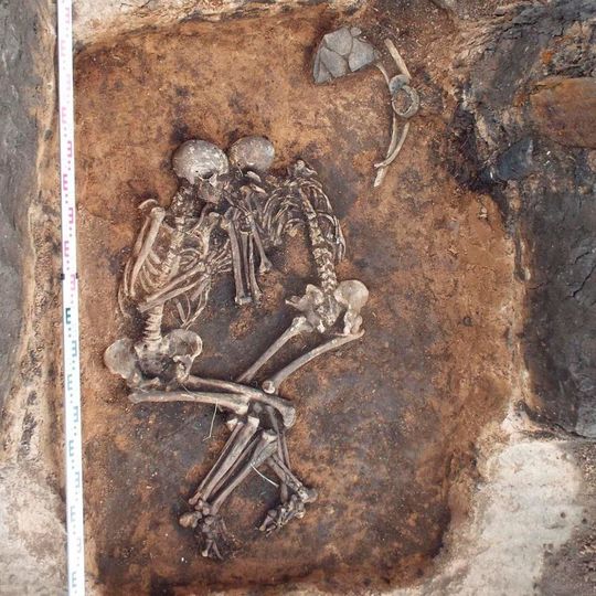 Vor rund 3800 Jahren wurden diese beiden Pestopfer in der Samara-Region im heutigen Russland gemeinsam bestattet. Vor rund 3800 Jahren wurden diese beiden Pestopfer in der Samara-Region im heutigen Russland gemeinsam bestattet.
