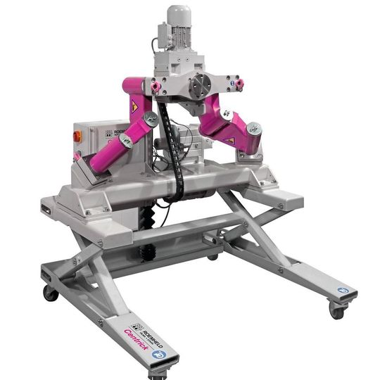 Für schwerere Bauteile wie Aggregate oder Getriebe wird am Stand der kompakte High-Tech-Manipulator Roemheld-Centrick präsentiert. Für schwerere Bauteile wie Aggregate oder Getriebe wird am Stand der kompakte High-Tech-Manipulator Roemheld-Centrick präsentiert.