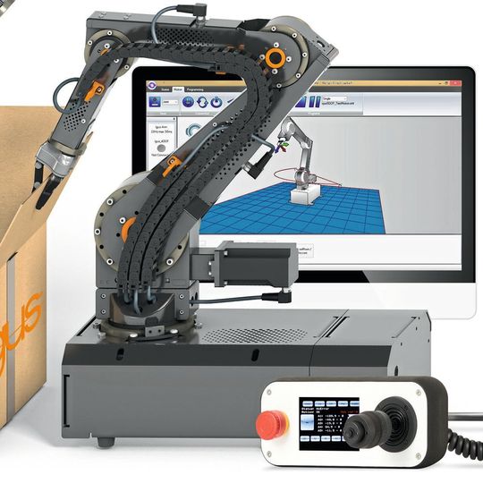 Robolink DCi – unter diesem Namen hat Igus ein komplettes Automatisierungspaket bestehend aus Roboterarm, Steuerung und intuitiver Bedienung im Programm. Robolink DCi – unter diesem Namen hat Igus ein komplettes Automatisierungspaket bestehend aus Roboterarm, Steuerung und intuitiver Bedienung im Programm.