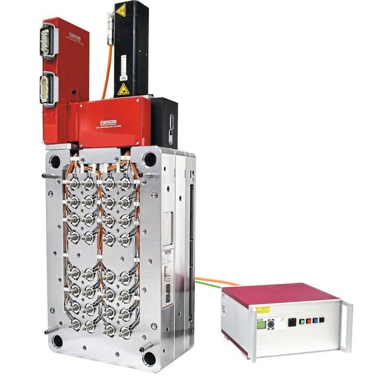 Ewikon's valve gate systems range includes its multiple valve gate hot runner with servo drive. Ewikon's valve gate systems range includes its multiple valve gate hot runner with servo drive.
