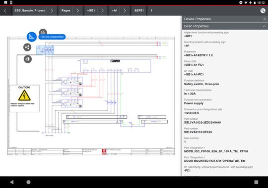 Satellite Menüs in Eplan View Mobile machen die Bedienung der neuen App einfacher. Satellite Menüs in Eplan View Mobile machen die Bedienung der neuen App einfacher.
