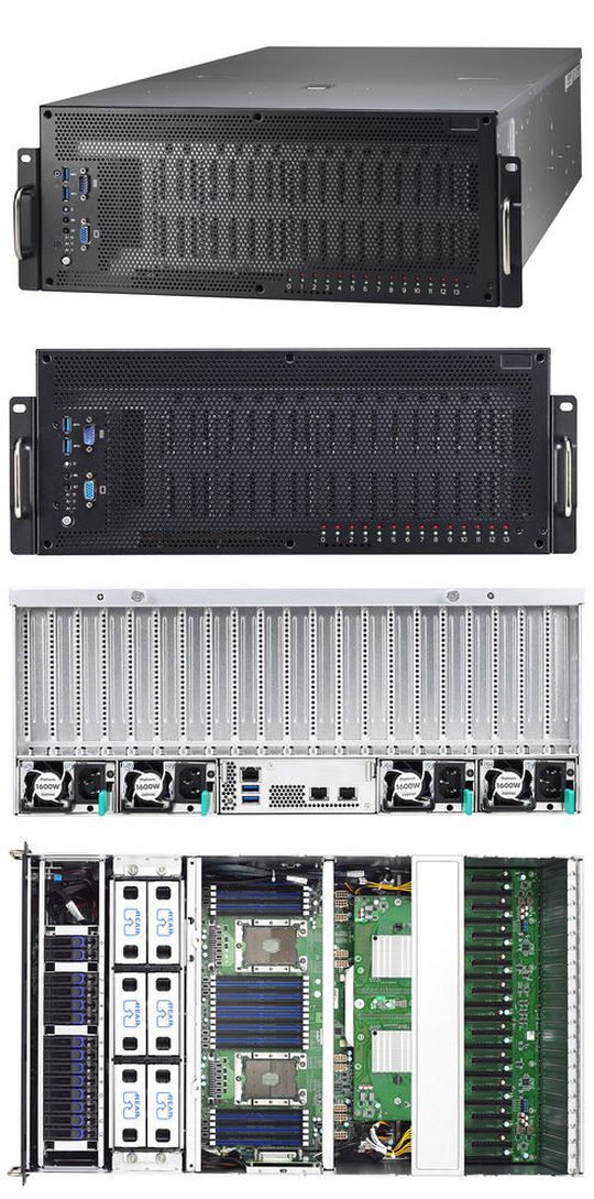 Das ist der Server „Tyan Thunder HX FA77B7119“, eine 10 GPU Server Plattform, gedach für Machine Learning.