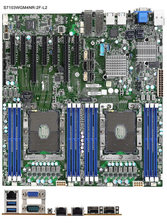 Zu sehen sind auf einzelne Motherboards, hier „Tempest CX S7103“, das Einsteigerprodukt von Tyan im Bereich HPC.