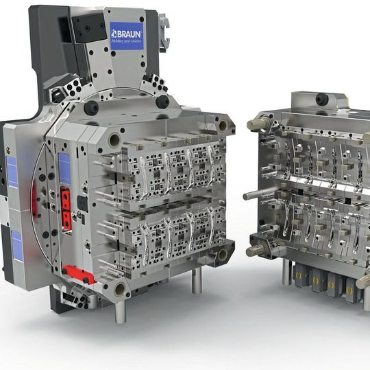 The multi-component mould from Braunform is said to be able to produce components of different materials in just one process. The multi-component mould from Braunform is said to be able to produce components of different materials in just one process.