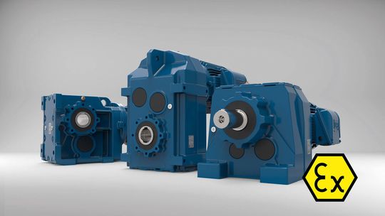 WEG erweiterte zur Achema das WG20-Getriebemotorenprogramm um Stirnrad-, Flach- und Kegelstirnradgetriebe für Zone 2 und 22. Mit der ATEX-Zertifizierung können die WG20-Getriebemotoren nun auch für Anwendungen in explosionsgefährdeten Bereichen, wie beispielsweise Öl und Gas, der chemischen Industrie oder der Lebensmittelindustrie eingesetzt werden. WEG erweiterte zur Achema das WG20-Getriebemotorenprogramm um Stirnrad-, Flach- und Kegelstirnradgetriebe für Zone 2 und 22. Mit der ATEX-Zertifizierung können die WG20-Getriebemotoren nun auch für Anwendungen in explosionsgefährdeten Bereichen, wie beispielsweise Öl und Gas, der chemischen Industrie oder der Lebensmittelindustrie eingesetzt werden.