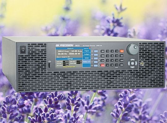 AC-, DC- und AC+DC-Stromquelle: Die Geräte der B+K Precision BK983x Serie sind programmierbare AC-Quellen mit großer Leistung und geringem Klirrfaktor in 3-HE-Bauform. Dank der Möglichkeit von positiven und negativen DC-Offset-Spannungen arbeiten die Geräte im DC und gekoppelten AC+DC Betrieb. AC-, DC- und AC+DC-Stromquelle: Die Geräte der B+K Precision BK983x Serie sind programmierbare AC-Quellen mit großer Leistung und geringem Klirrfaktor in 3-HE-Bauform. Dank der Möglichkeit von positiven und negativen DC-Offset-Spannungen arbeiten die Geräte im DC und gekoppelten AC+DC Betrieb.