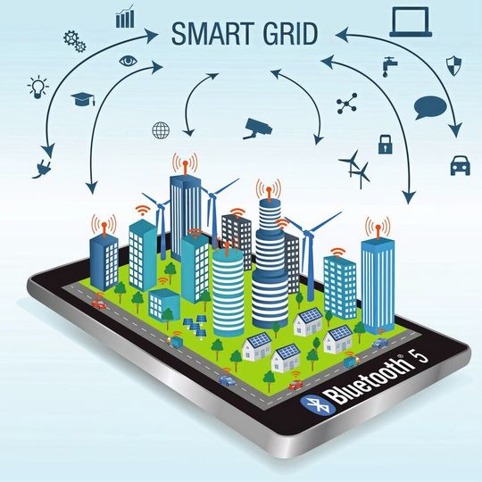 Schneller und weiter: Das neue Bluetooth 5 eignet sich viel besser als seine Vorgänger für industrielle Anwendungen, zum Beispiel im Smart Grid. Schneller und weiter: Das neue Bluetooth 5 eignet sich viel besser als seine Vorgänger für industrielle Anwendungen, zum Beispiel im Smart Grid.