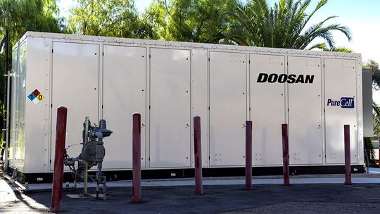 Die Brennstoffzellen, die zum Einsatz kommen sollen, stammen von Doosan.