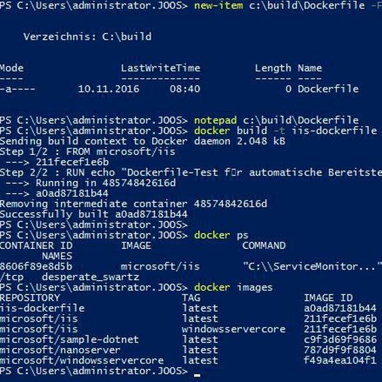 Ab Windows Server Insider Preview 17704 steht ein neues, stark verbessertes Container-Image zur Verfügung. Ab Windows Server Insider Preview 17704 steht ein neues, stark verbessertes Container-Image zur Verfügung.