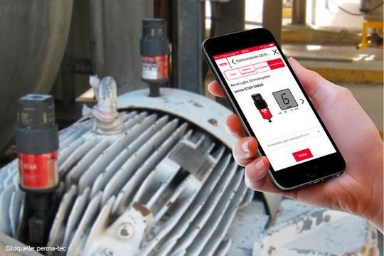 Perma-Tec App ermöglicht Schmiermittelberechnung und Wartungsorganisation.