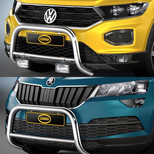 Die Accessoires von Cobra sind neben T-Roc und Kodiaq für über 200 weitere Fahrzeuge verfügbar. Die Accessoires von Cobra sind neben T-Roc und Kodiaq für über 200 weitere Fahrzeuge verfügbar.