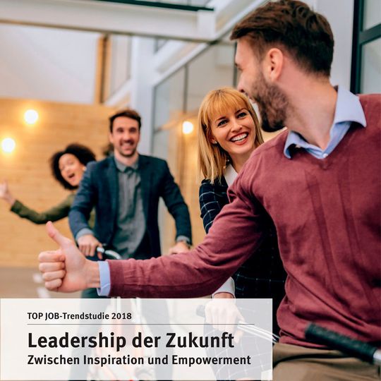 Cover der Trendstudie 2018: Leadership der Zukunft - Zwischen Inspiration and Empowerment Cover der Trendstudie 2018: Leadership der Zukunft - Zwischen Inspiration and Empowerment